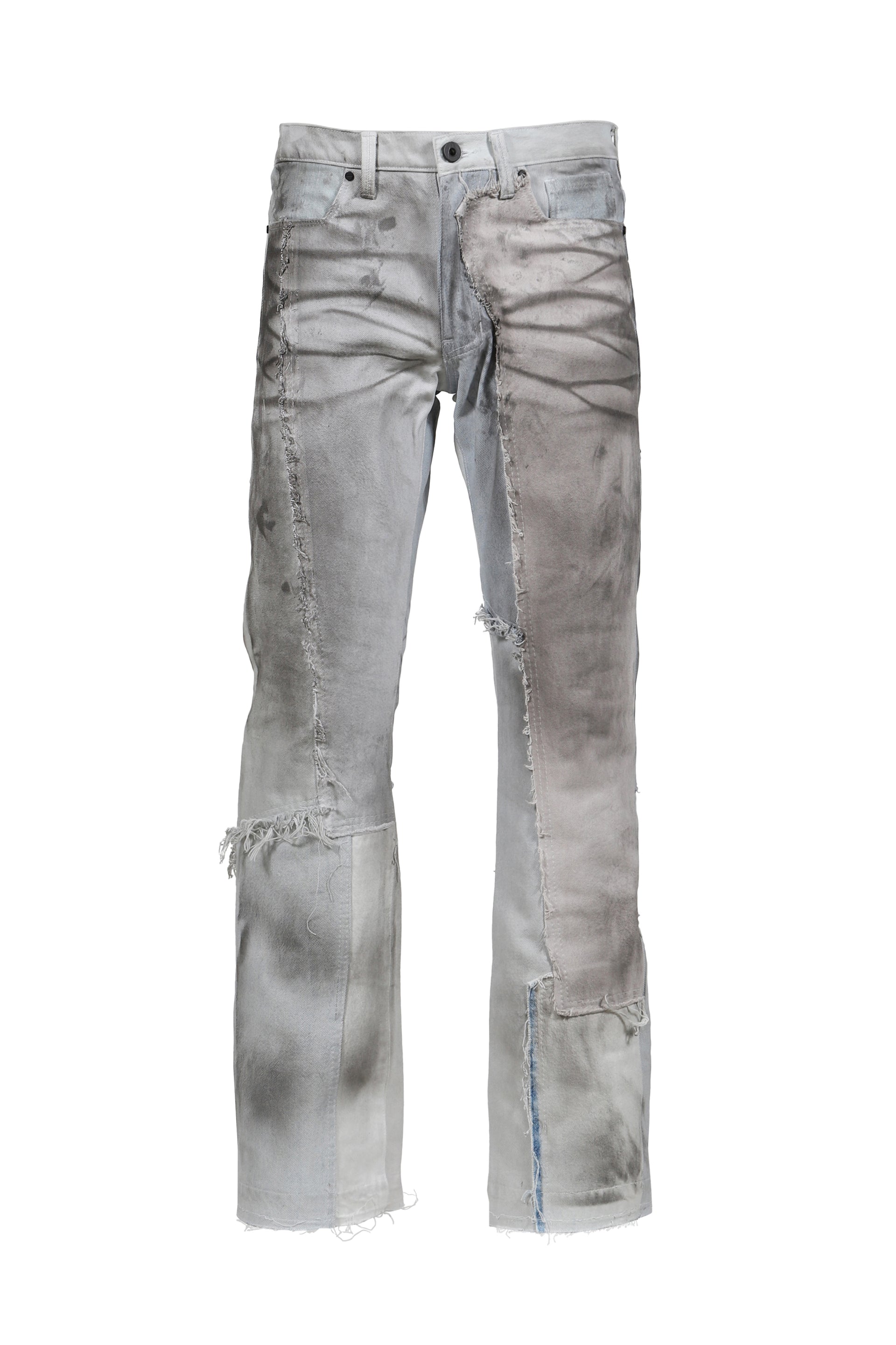 STRAIGHT CUT DENIM VINTAGE SCRAP / DIRTY BLEACHED