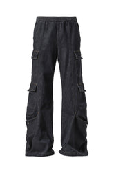 CARGO DENIM PANT / BLK