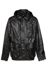 OW MEDIUM JACKET IN LEATHER / BLK