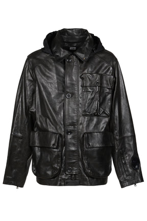 OW MEDIUM JACKET IN LEATHER / BLK