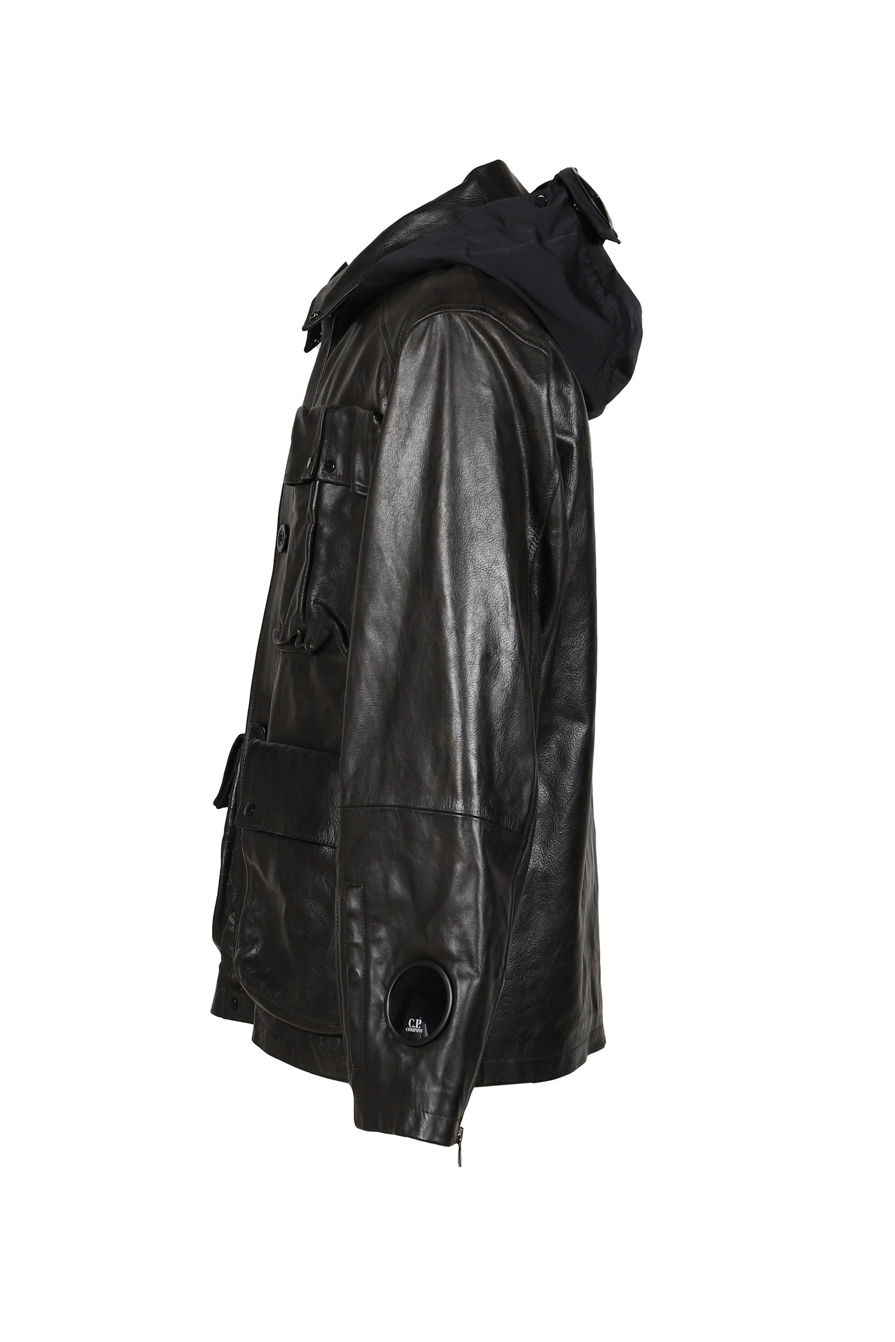 OW MEDIUM JACKET IN LEATHER / BLK
