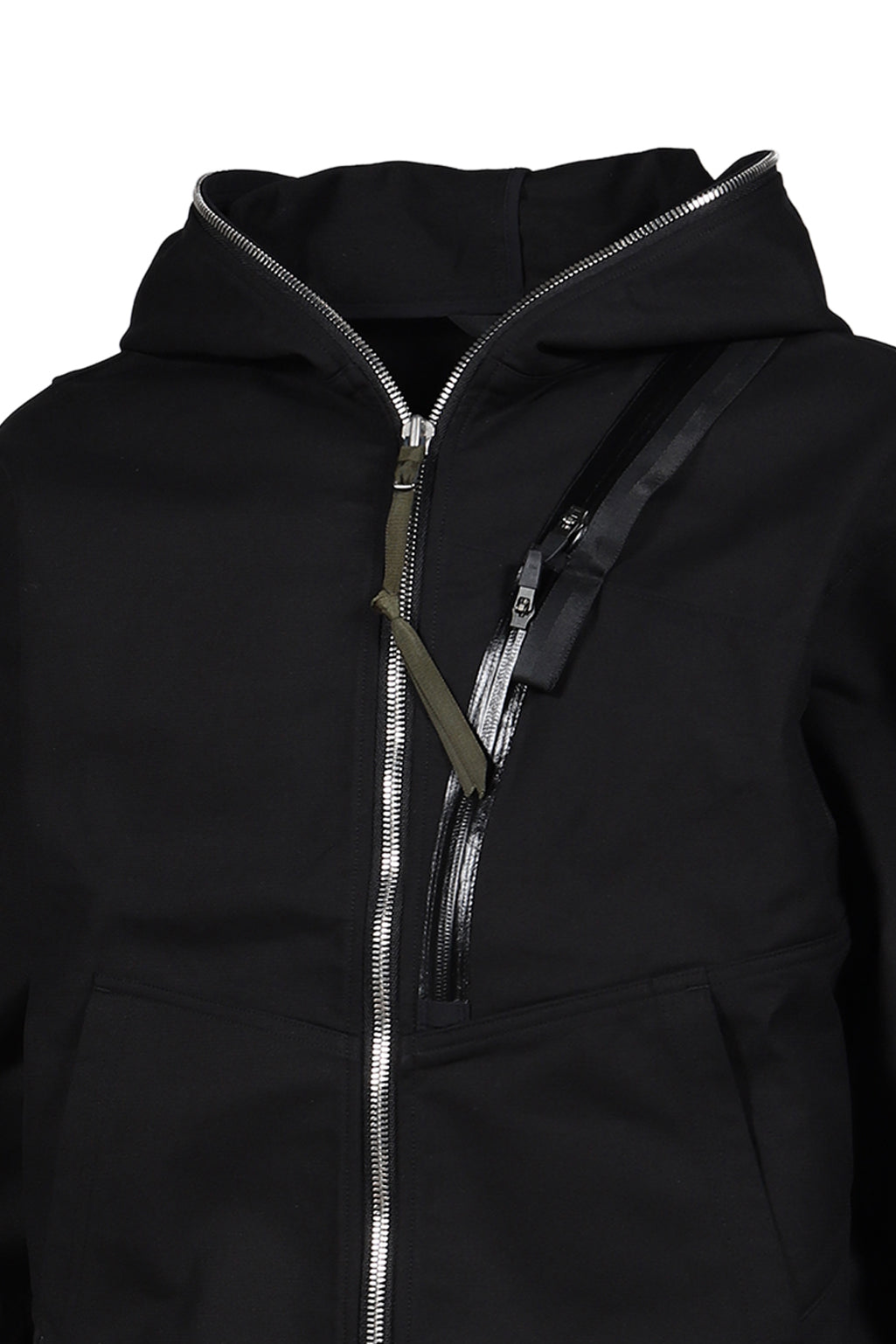 HOODED PARKA JACKET / BLK