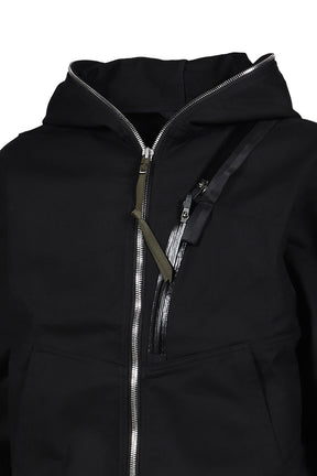 HOODED PARKA JACKET / BLK