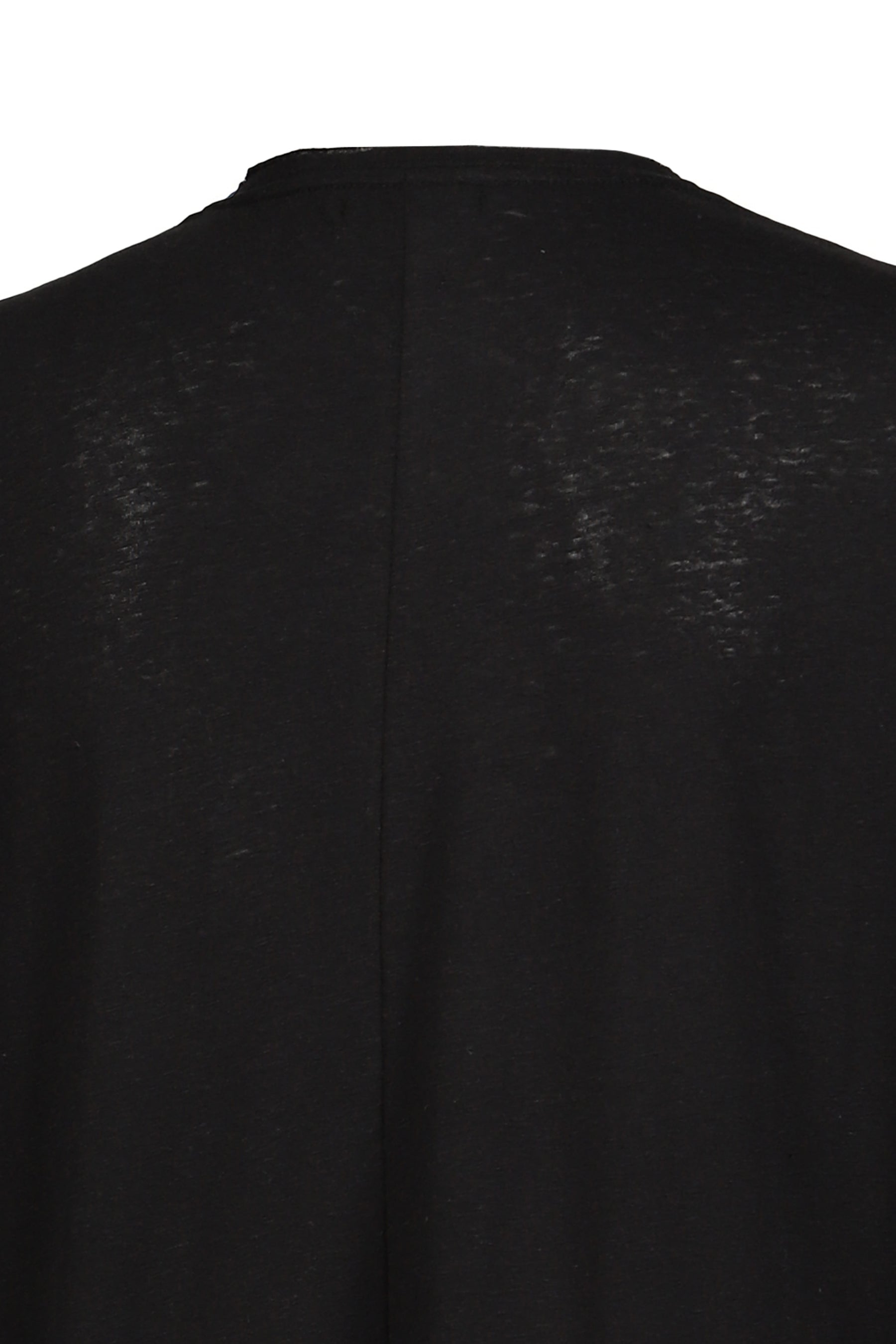 LINEN BLEND LONG SLEEVE T-SHIRT / BLK