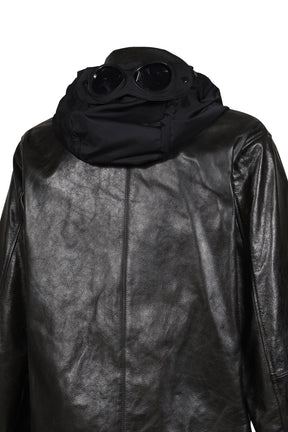 OW MEDIUM JACKET IN LEATHER / BLK