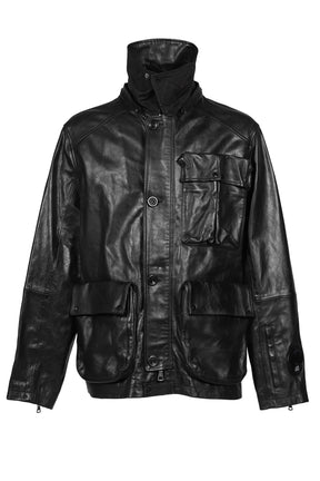 OW MEDIUM JACKET IN LEATHER / BLK
