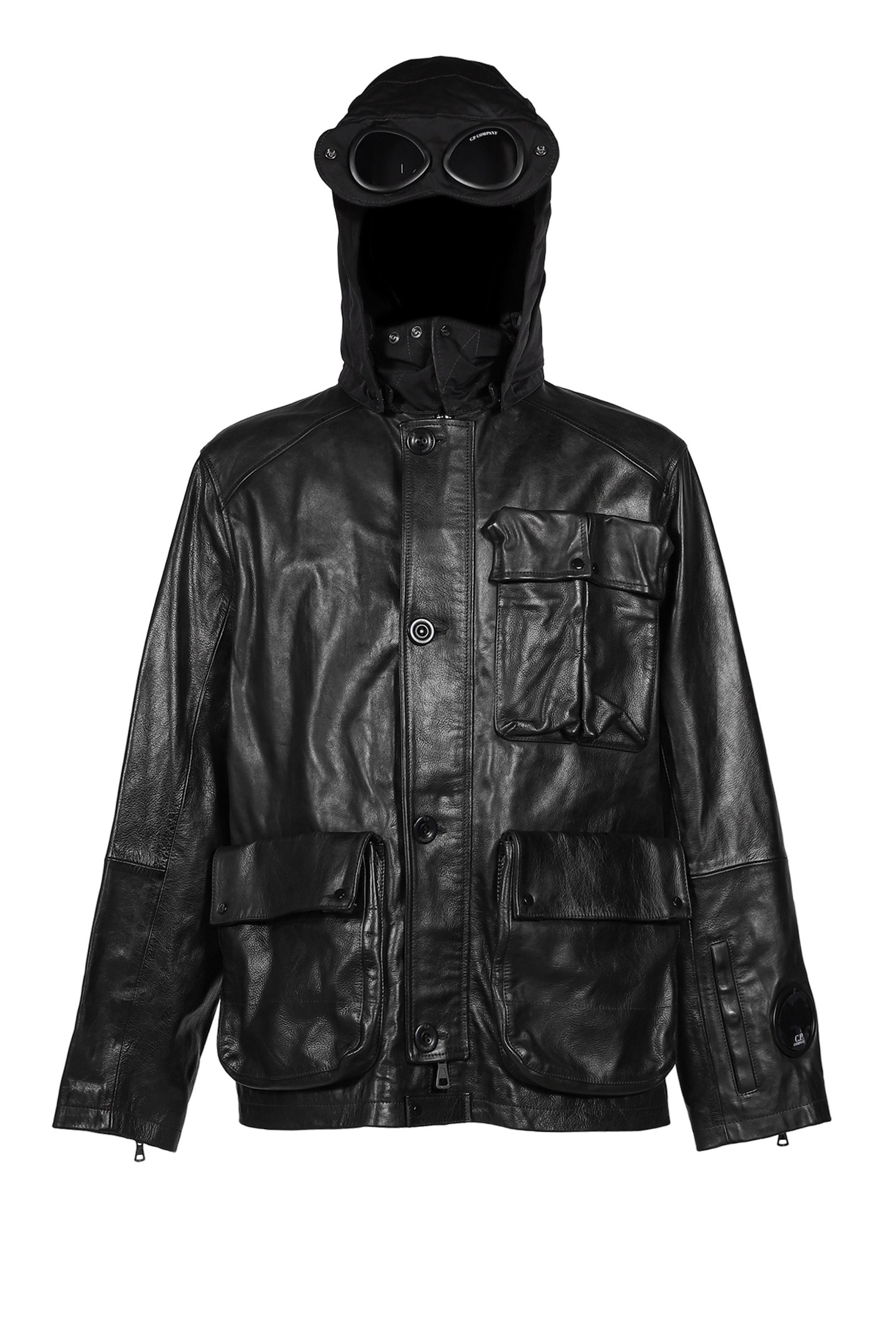 OW MEDIUM JACKET IN LEATHER / BLK