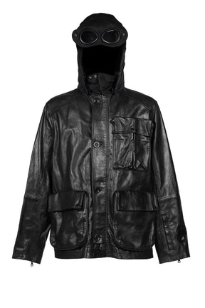 OW MEDIUM JACKET IN LEATHER / BLK