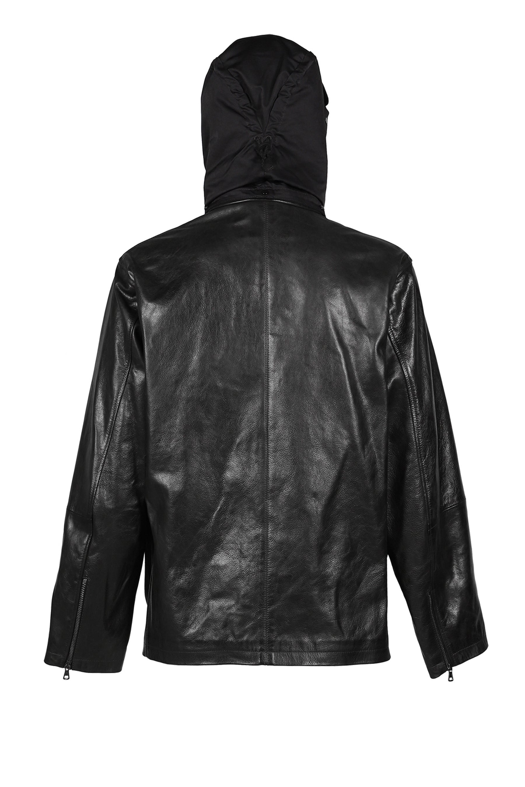 OW MEDIUM JACKET IN LEATHER / BLK