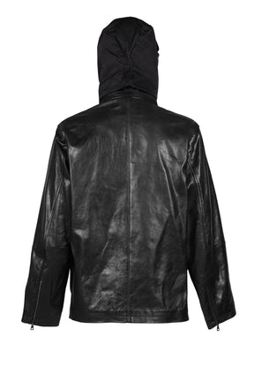 OW MEDIUM JACKET IN LEATHER / BLK