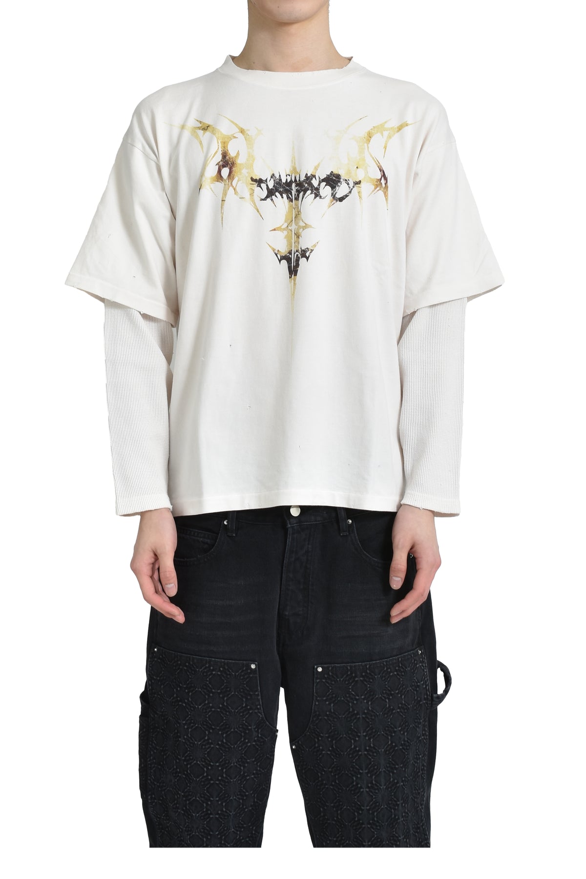 GOTHIC LAYERED TEE LS  / OFF WHT