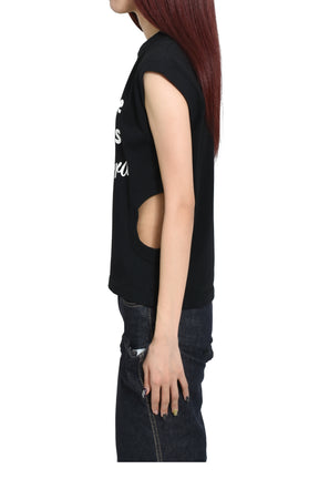 WHO TF TWISTED T SHIRT KNIT / BLK