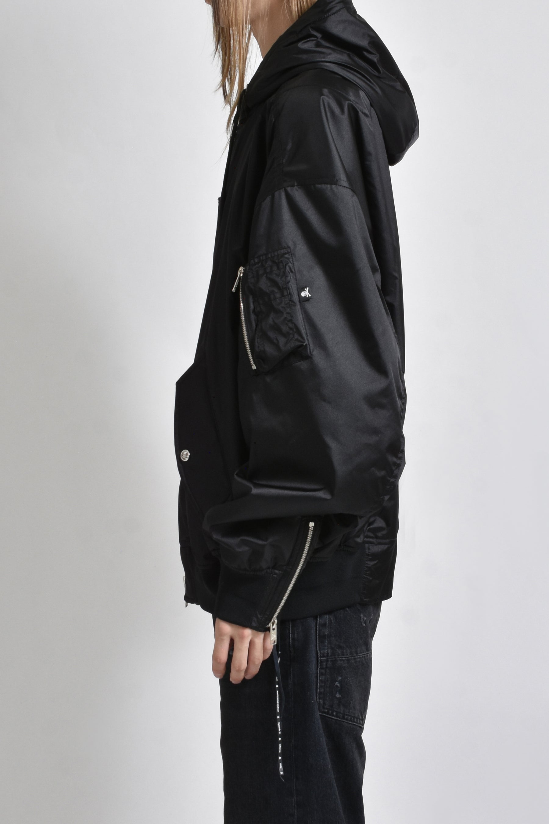 HOODED MA-1 / BLK