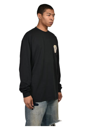 UNISEX MONEY LONGSLEEVE TEE KNIT / BLK