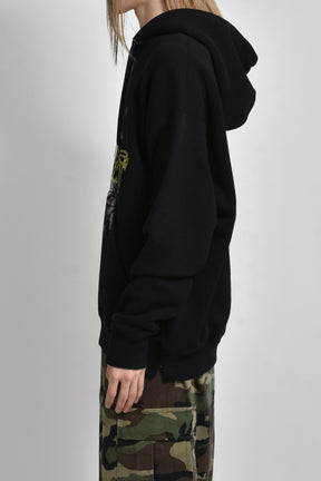 SCRIPT MARY SKATE HOODIE / BLK MULTICOLO