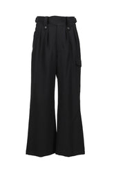 HEAVY WOOL GABARDINE GURKHA CARGO PANTS .12 / BLK