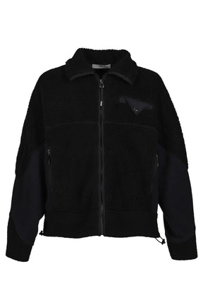 WOOL JERSEY BLOUSON / BLACK