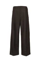 SINGLE PLEAT TAILORED PANTS / MOSS