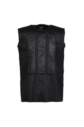 WAXED LOCUST TANK TOP / BLK