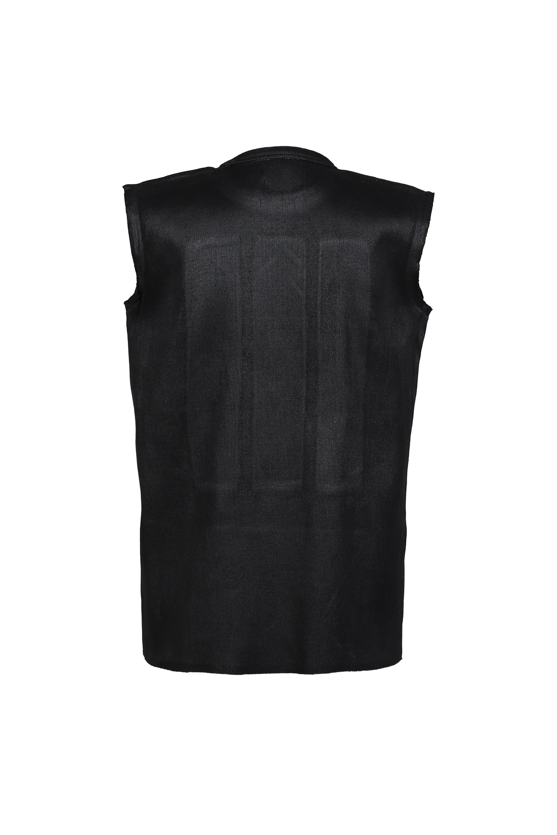 WAXED LOCUST TANK TOP / BLK
