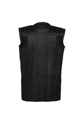 WAXED LOCUST TANK TOP / BLK
