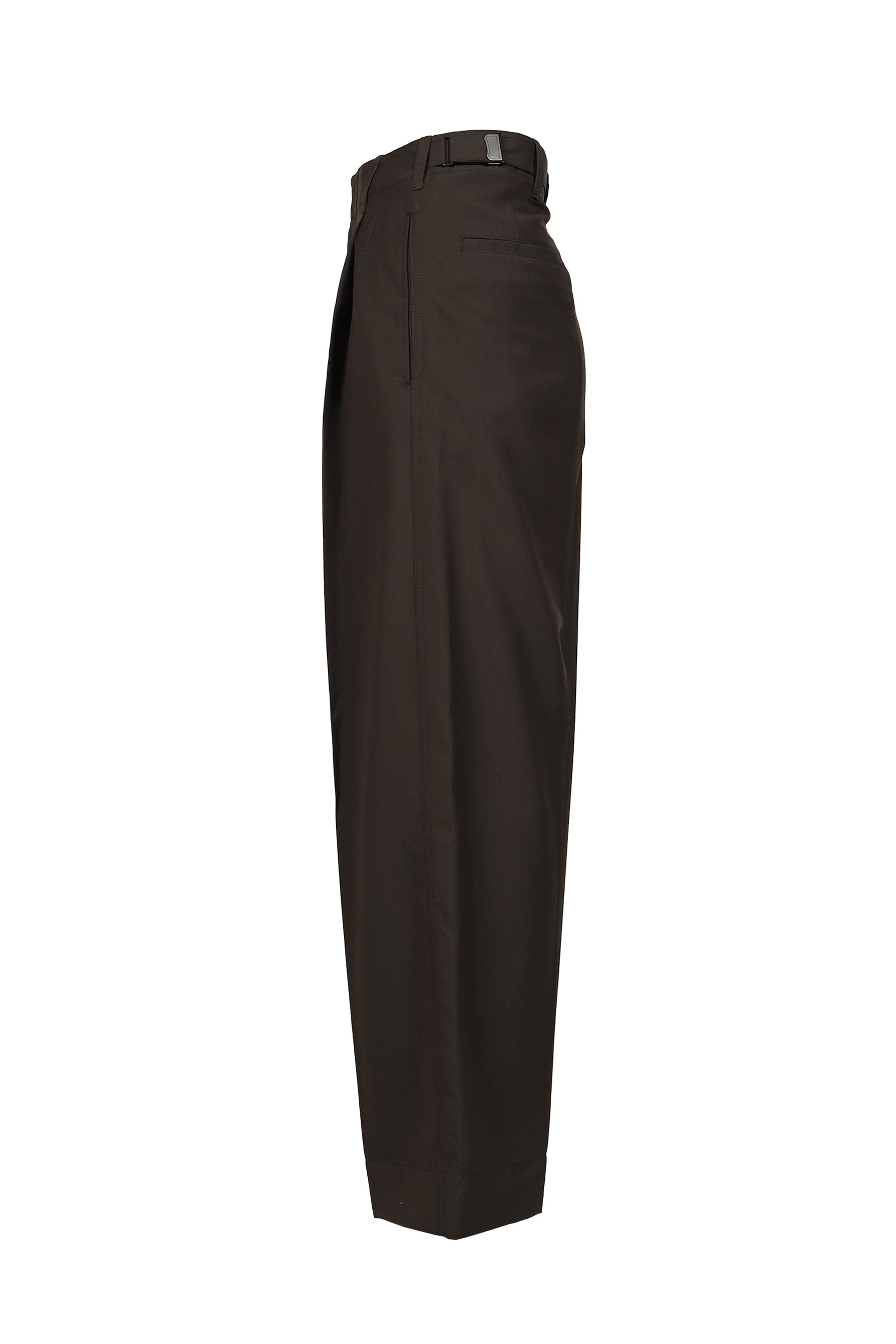SINGLE PLEAT TAILORED PANTS / MOSS