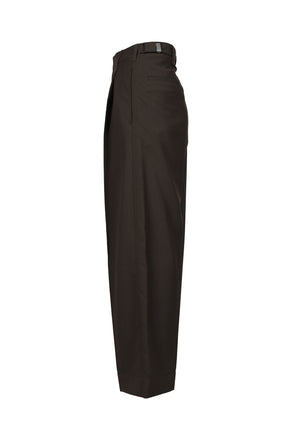 SINGLE PLEAT TAILORED PANTS / MOSS