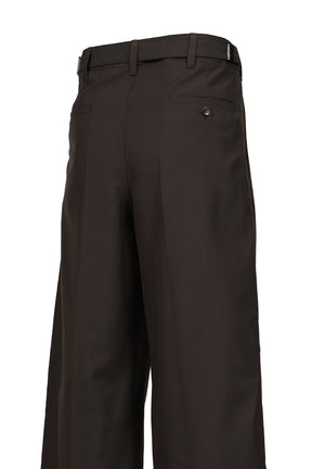 SINGLE PLEAT TAILORED PANTS / MOSS