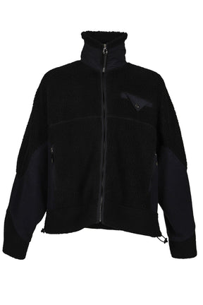 WOOL JERSEY BLOUSON / BLACK