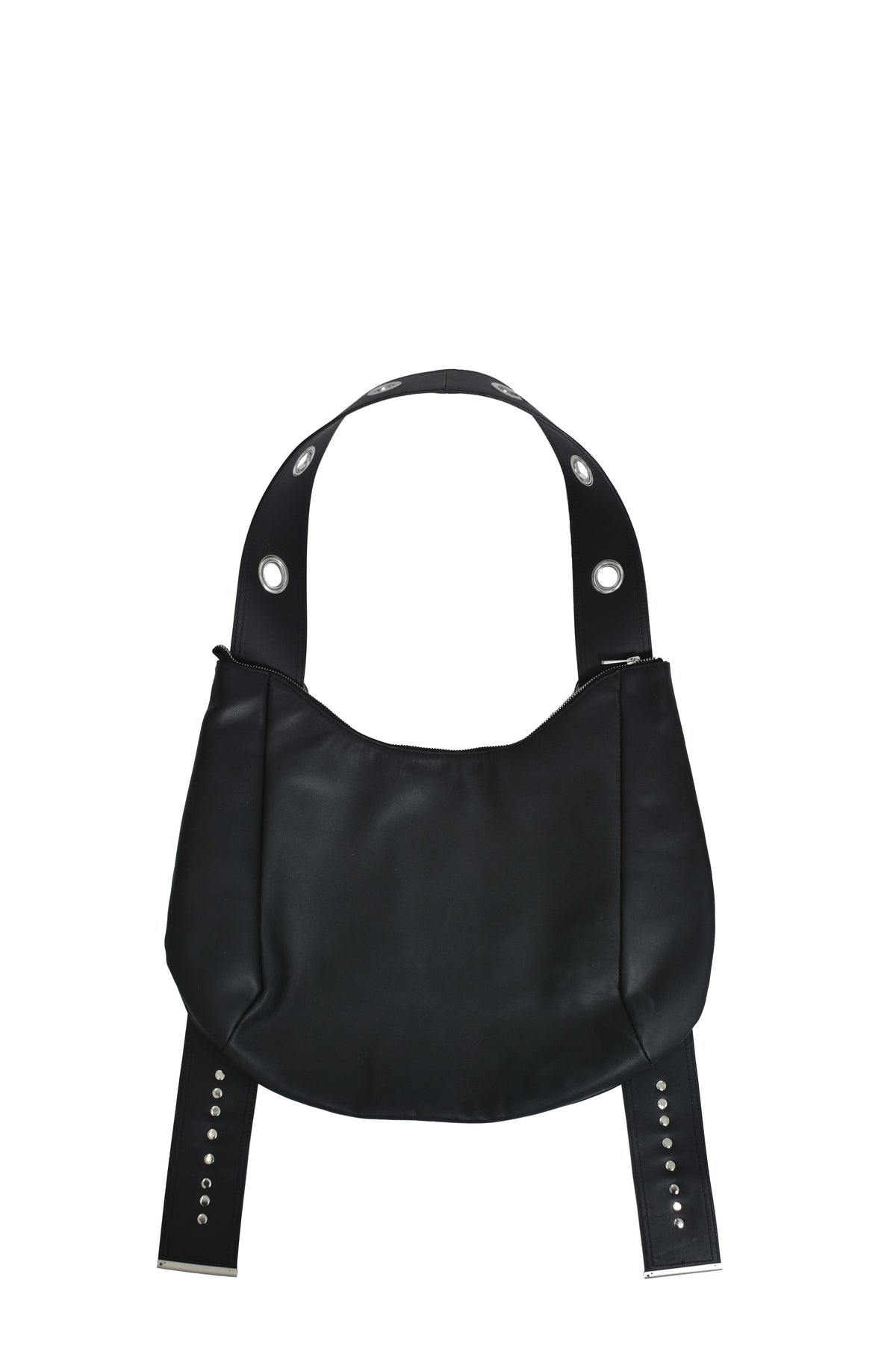 BELLA WIDE STRAP HOBO BAG / BLK