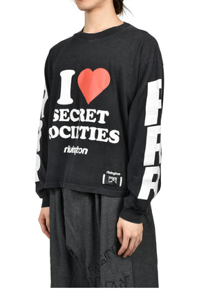 SECRET SOCIETITES GARDEN LS TEE / BLACK