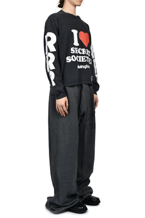 SECRET SOCIETITES GARDEN LS TEE / BLACK