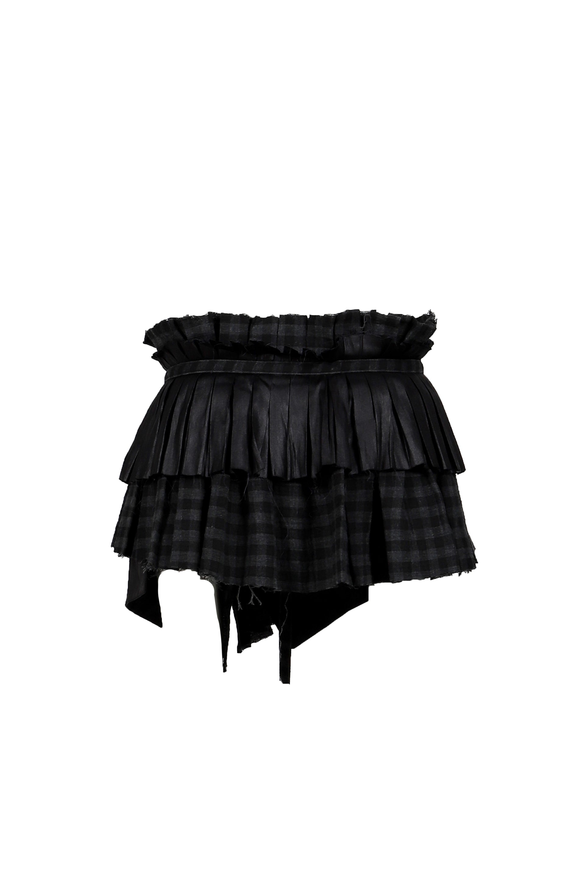 PLEATS LAYERED POCKET BELT / BLK