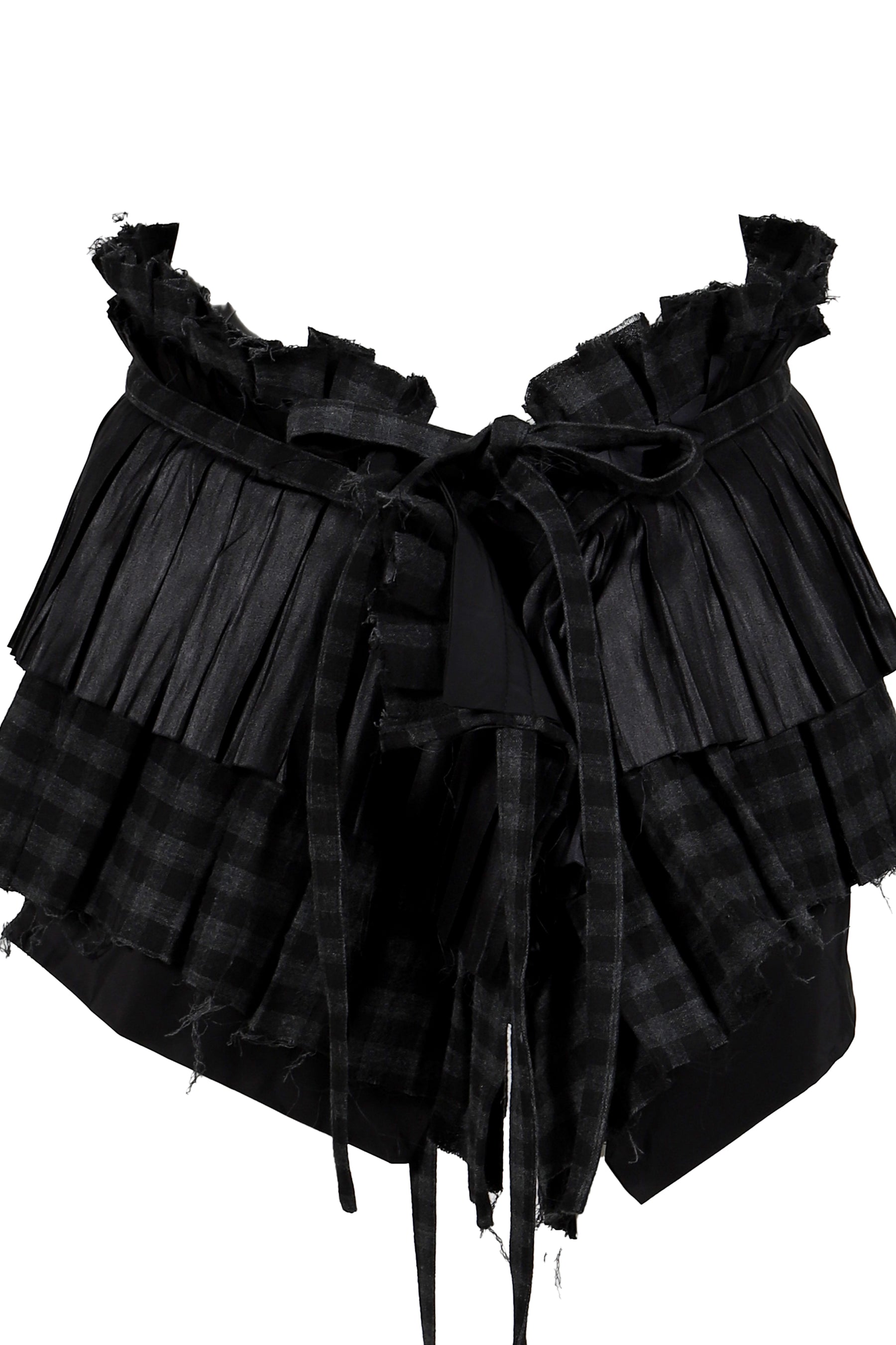 PLEATS LAYERED POCKET BELT / BLK 