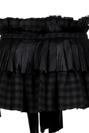 PLEATS LAYERED POCKET BELT / BLK 