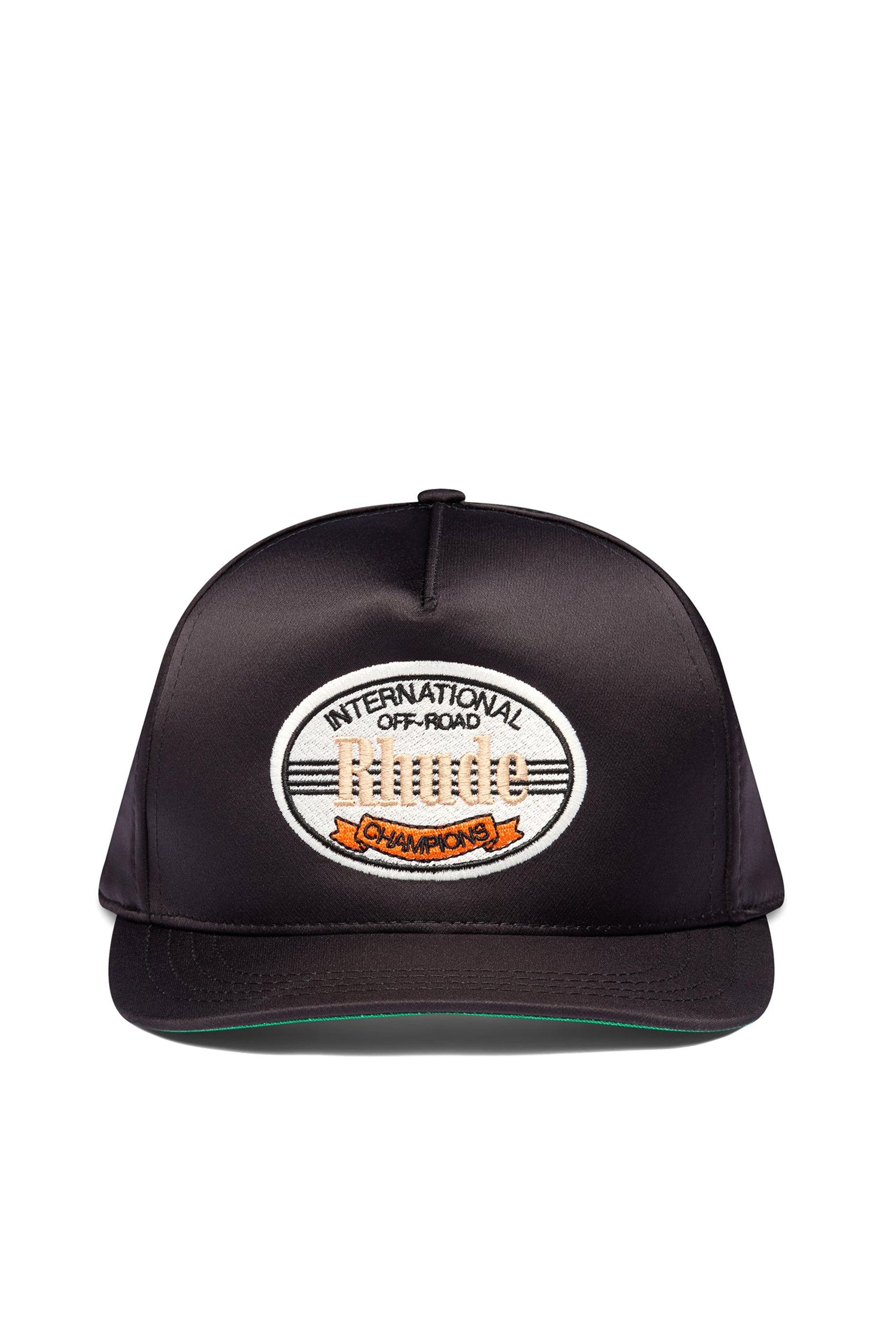 RHUDE INTL CHAMPIONS SATIN HAT / BLK