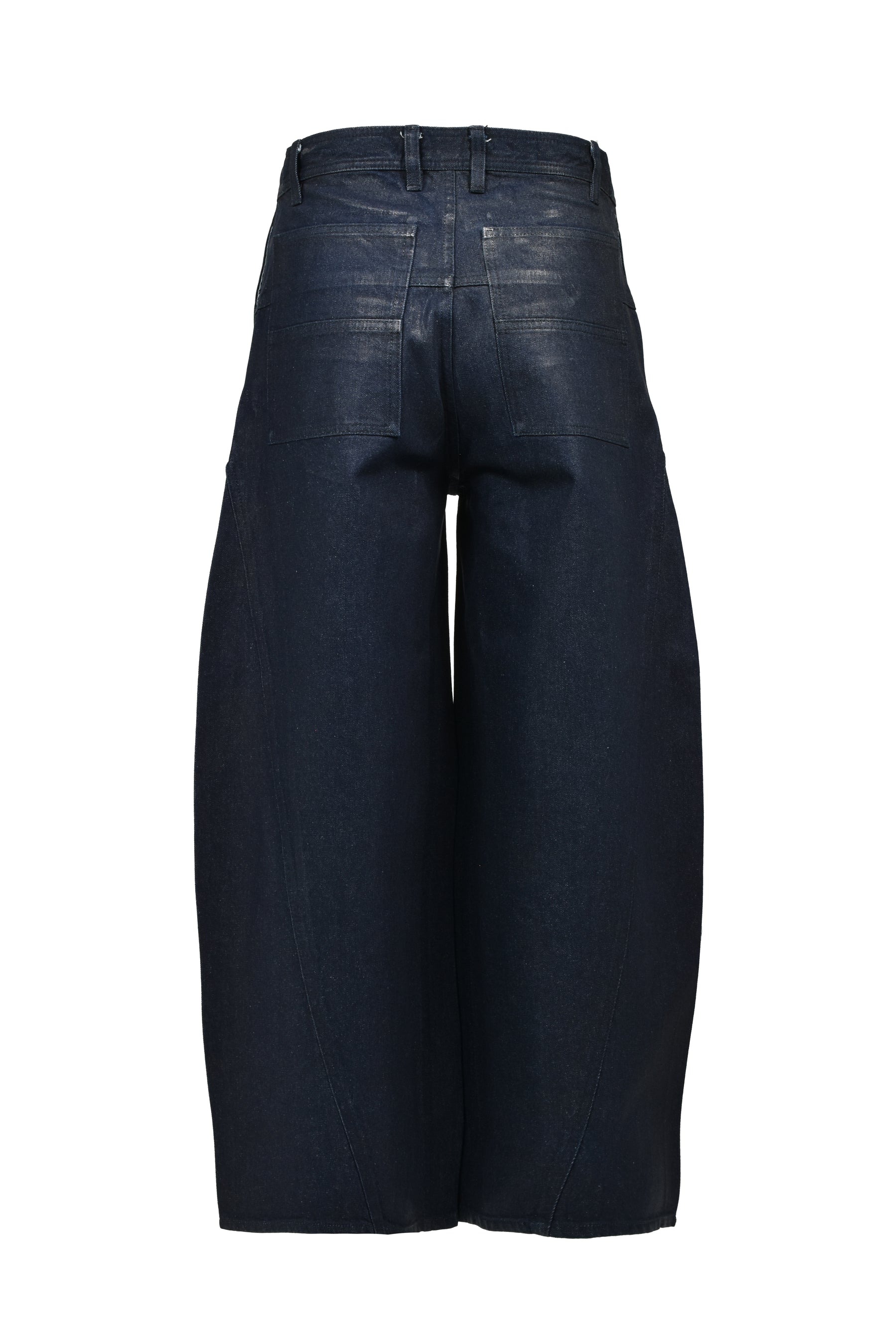 FRONT ZIP BAGGY  / WAXED RAW INDIGO