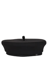 MONOGRAM-EMBROIDERED BERET / BLK