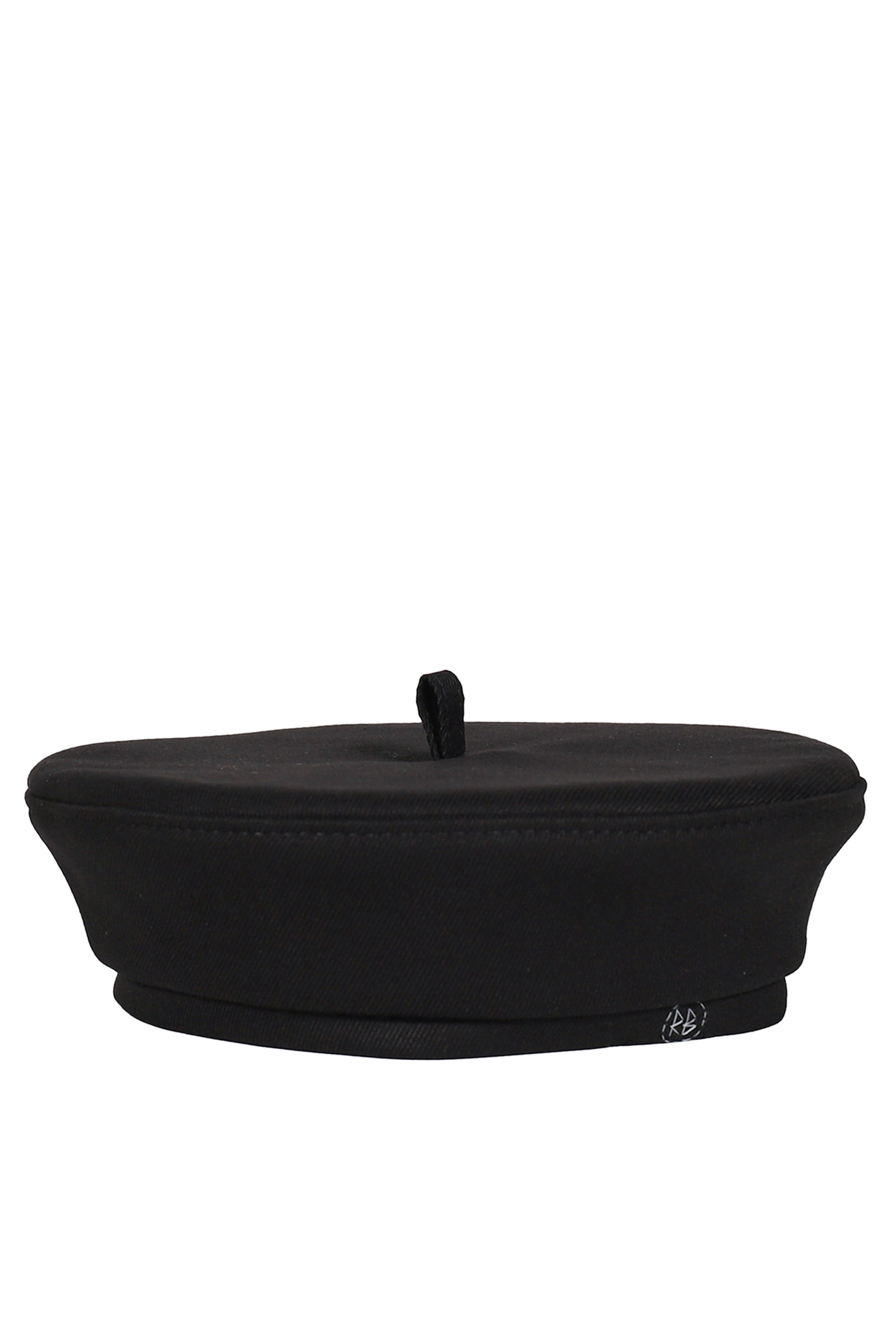 MONOGRAM-EMBROIDERED BERET / BLK