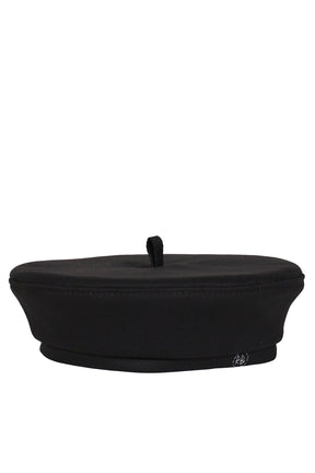 MONOGRAM-EMBROIDERED BERET / BLK