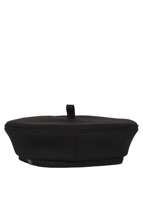 MONOGRAM-EMBROIDERED BERET / BLK