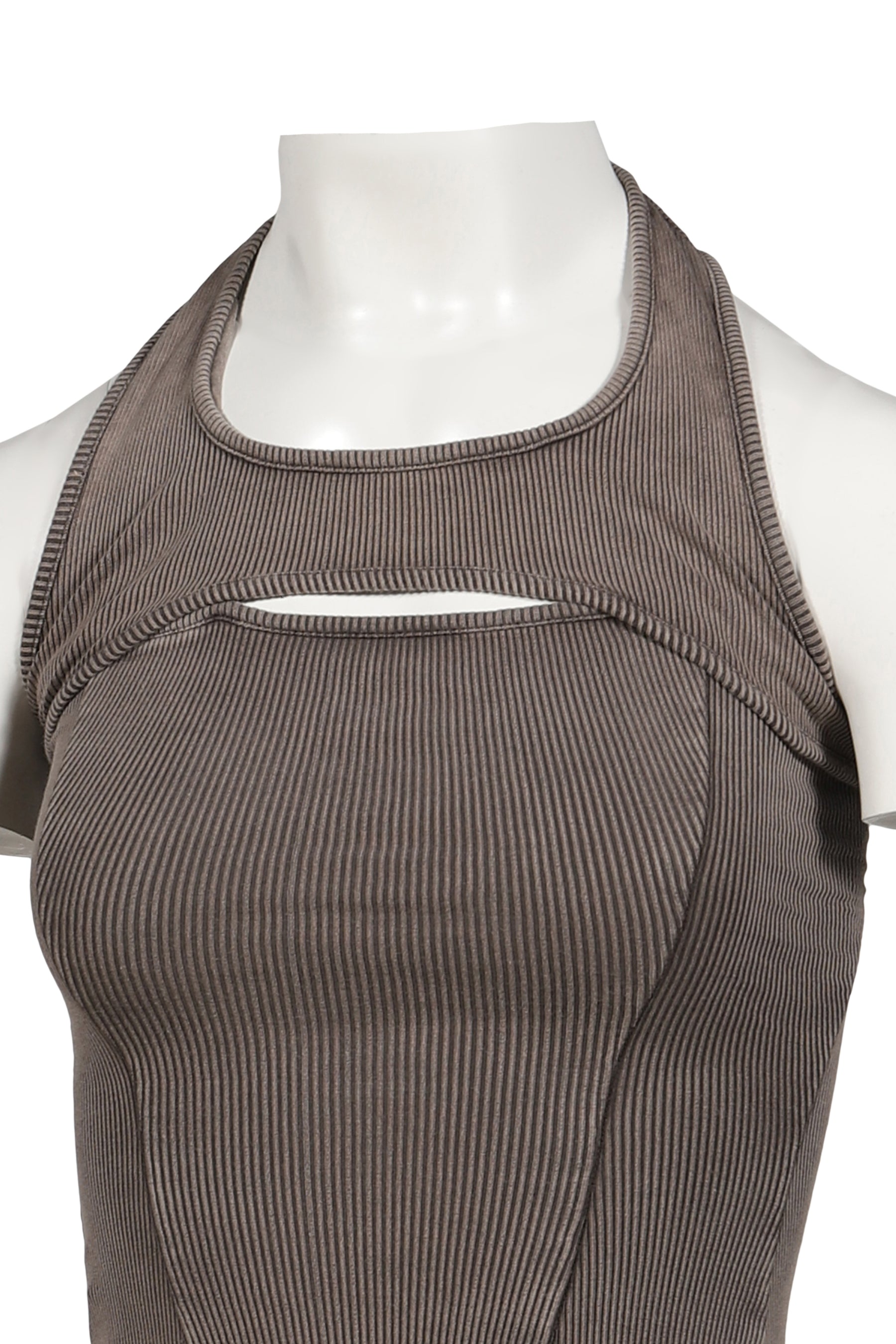 SPLIT RACERBACK RIB TANK / SAND