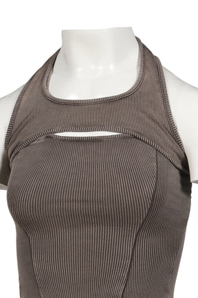 SPLIT RACERBACK RIB TANK / SAND