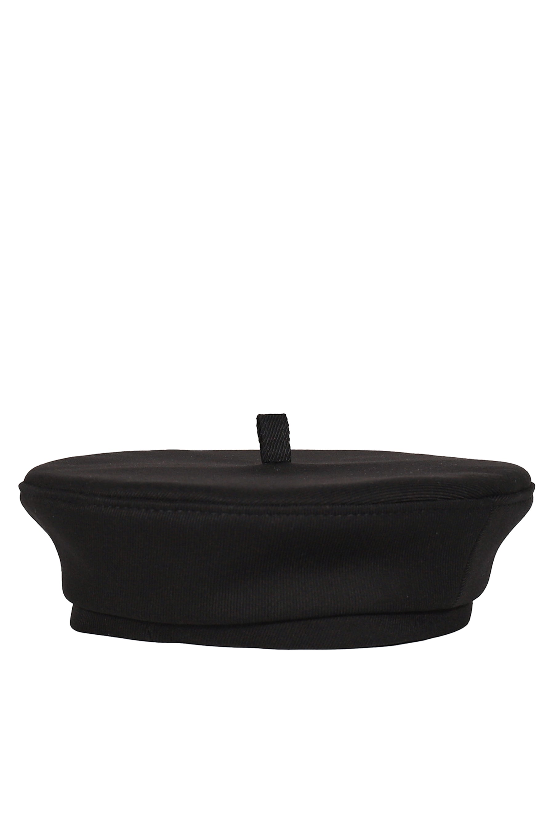 MONOGRAM-EMBROIDERED BERET / BLK