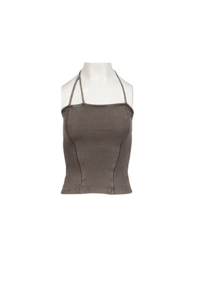 SPLIT RACERBACK RIB TANK / SAND