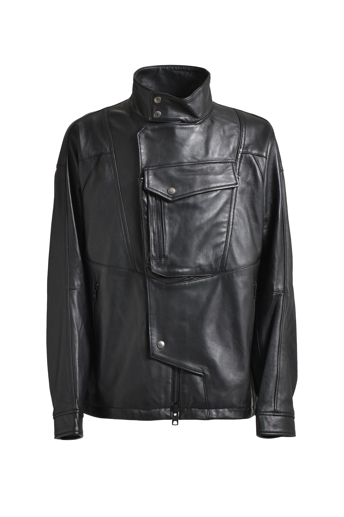 SHEEP LEATHER RIDER'S JACKET / BLK