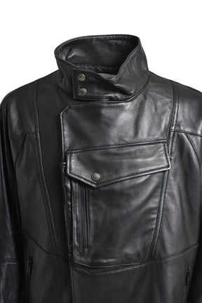 SHEEP LEATHER RIDER'S JACKET / BLK