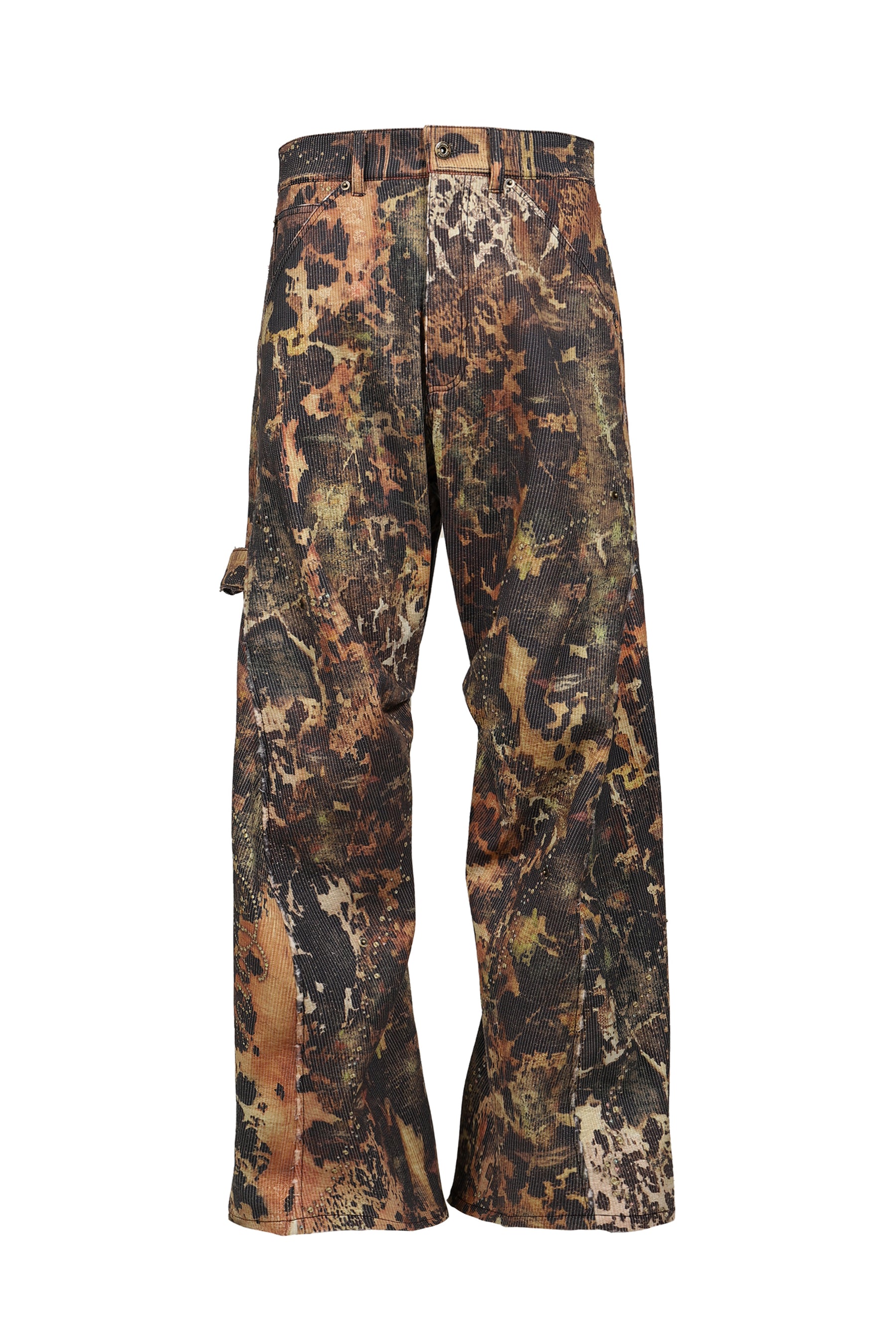 MIX MENS ALL-OVER PRINT CURVED PANTS / MIX