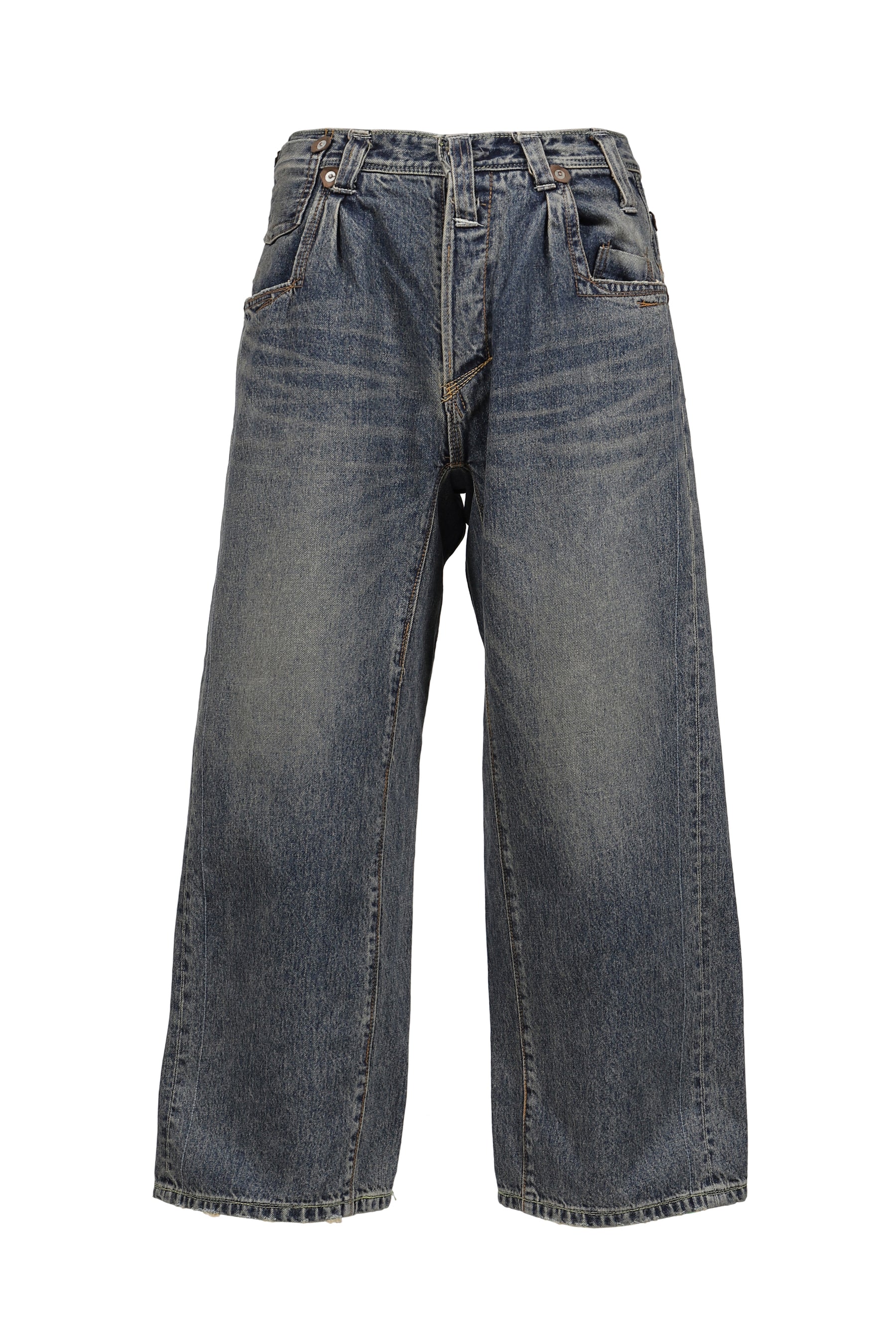 "RANDOM STICH" WIDE DENIM PANTS / IND