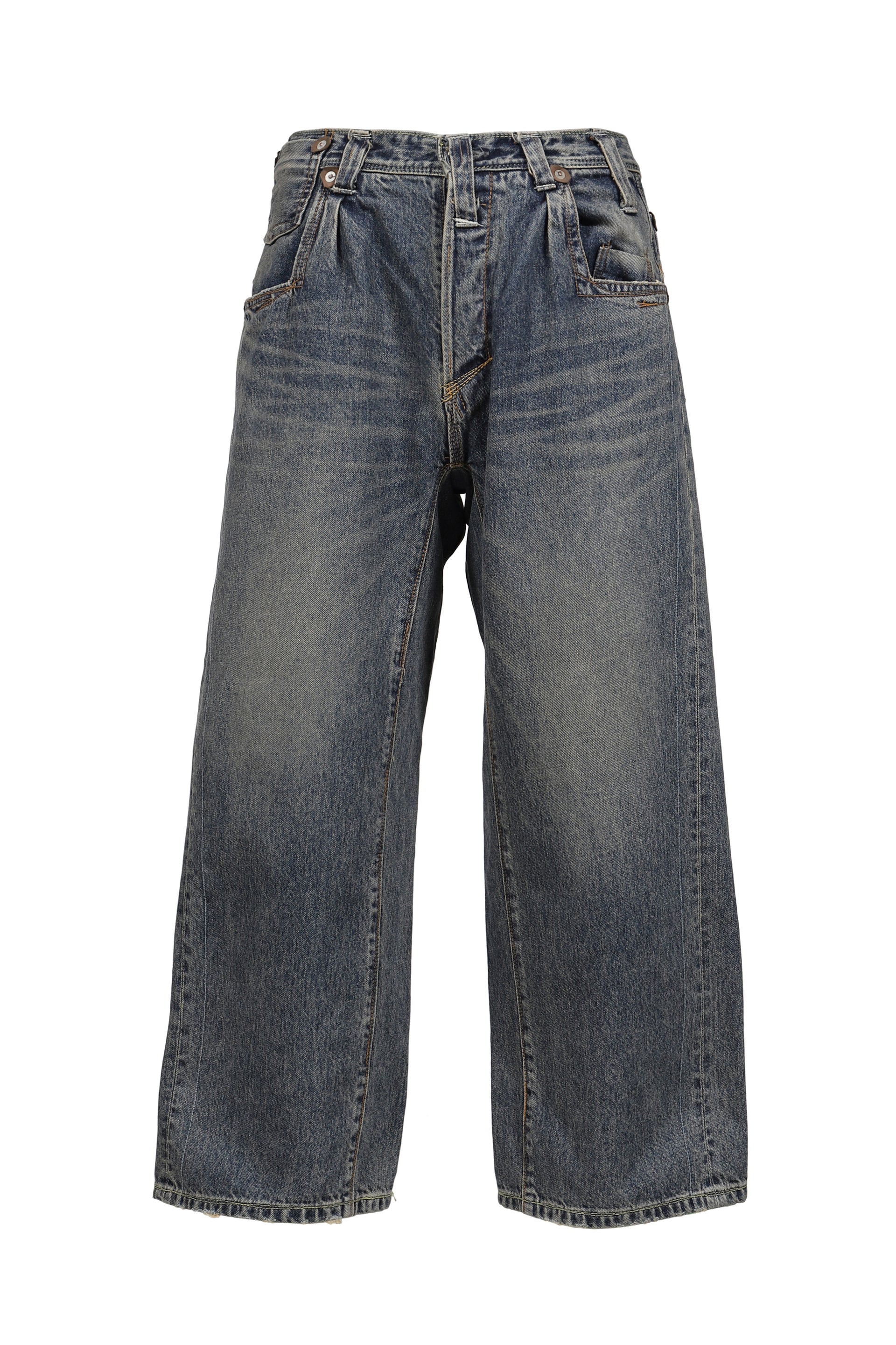 "RANDOM STICH" WIDE DENIM PANTS / IND